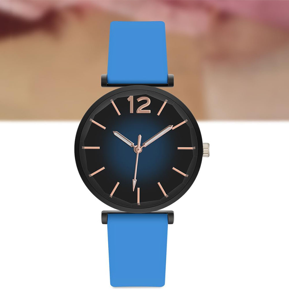 Unisex Minimalist Quartz Watch with Large Face and Ultra-Thin Silicone Band